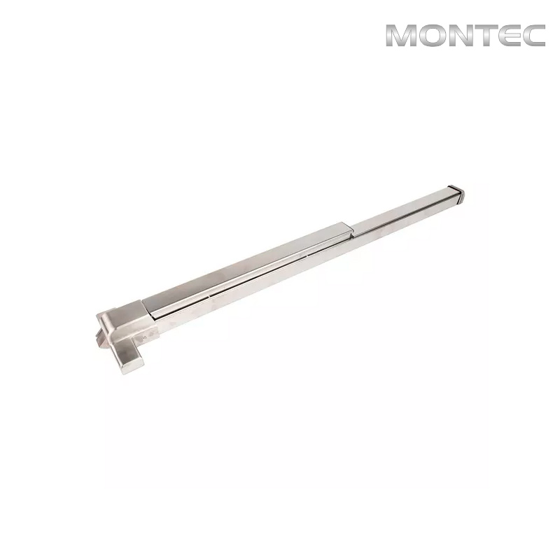 Barra Anti-Pânico Horizontal Inox + Maçaneta com Chave Inox 2 Barra Anti-Pânico Horizontal Inox