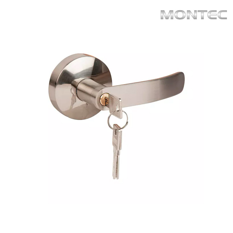 Barra Anti-Pânico Horizontal Inox + Maçaneta com Chave Inox 4 Maçaneta com Chave em Inox