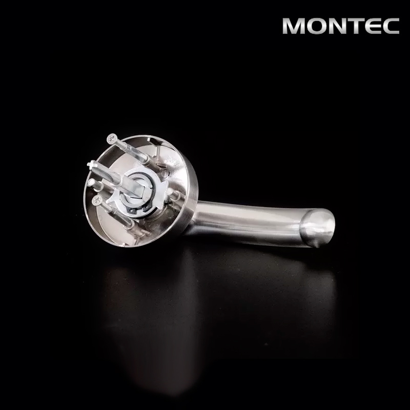 Barra Anti-Pânico Horizontal Inox + Maçaneta com Chave Inox 9 Maçaneta com Chave em Inox