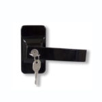 Maçaneta com chave preta barra push