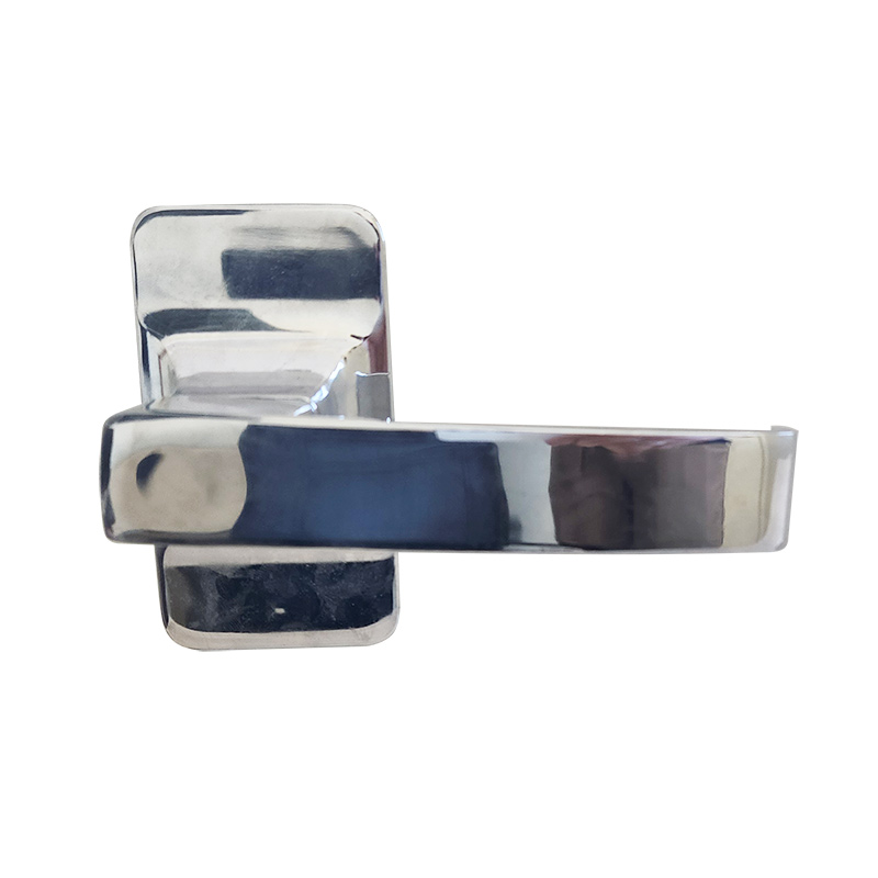 Barra Anti Panico Push Porta Simples Com Maçaneta Sem Chave Cromo Acetinado 3 Maçaneta sem Chave Barra Anti Pânico Push Cromo Acetinado